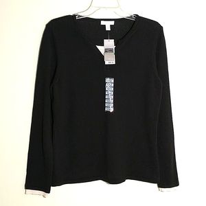 NWT Charter club, women's sweater. Black. L